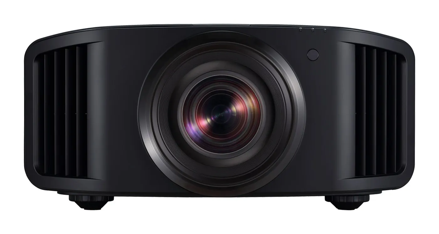 Front of the JVC NZ900 showing its large 100 mm lens